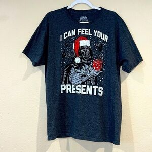 Star wars fifth sun Lucas film darth vader Christmas present tee shirt top Large